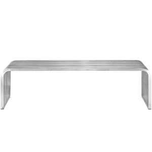Pipe 60" Stainless Steel Bench by Modway