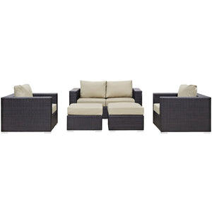 Convene 5 Piece Outdoor Patio Sofa Set by Modway