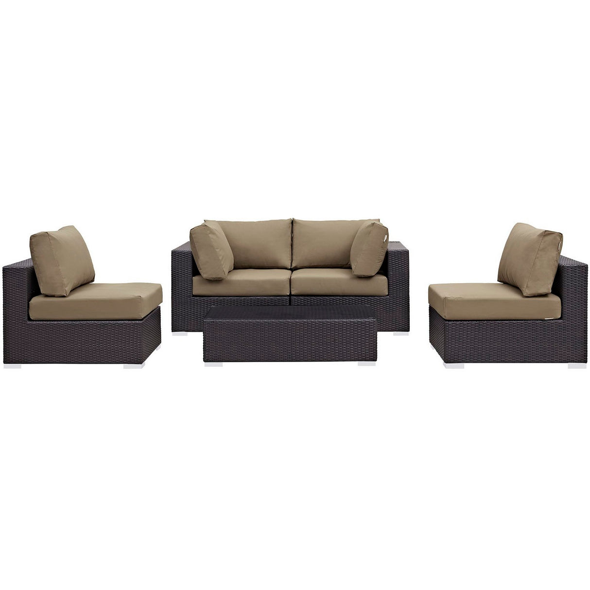 Convene 5 Piece Outdoor Patio Sectional Set by Modway