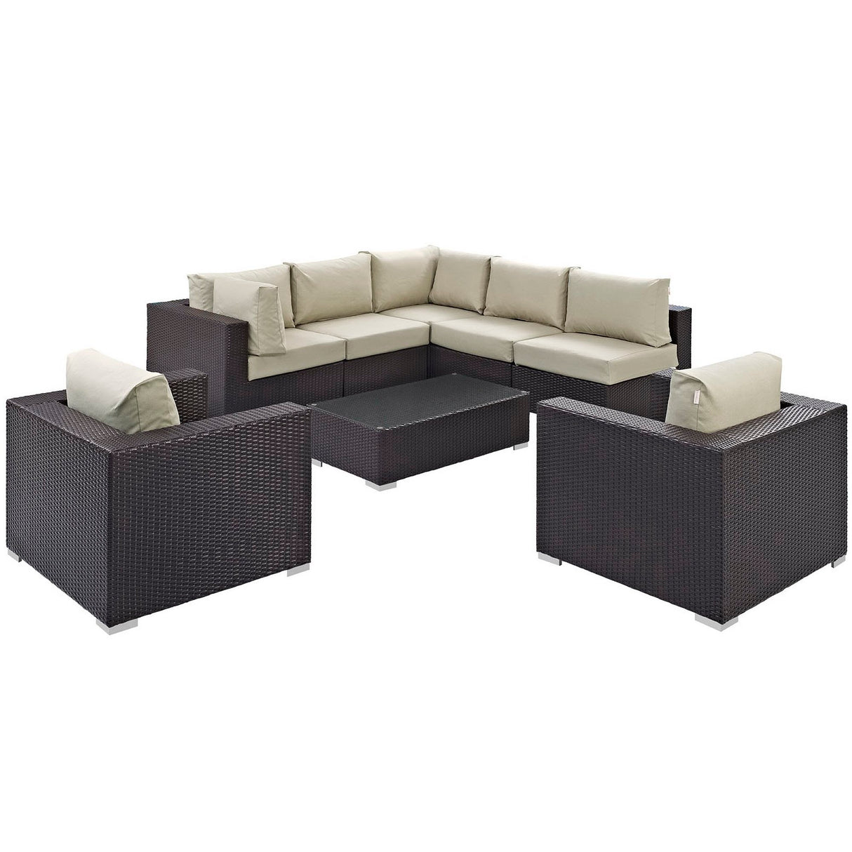 Convene 8 Piece Outdoor Patio Sectional Set by Modway