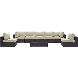 Convene 8 Piece Outdoor Patio Sectional Set