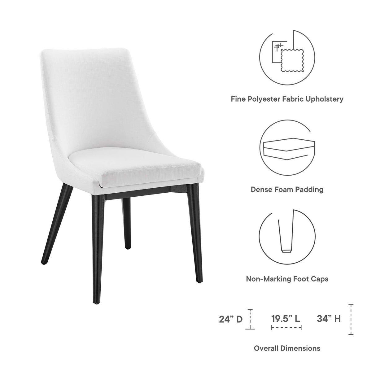 Viscount Fabric Dining Chair by Modway