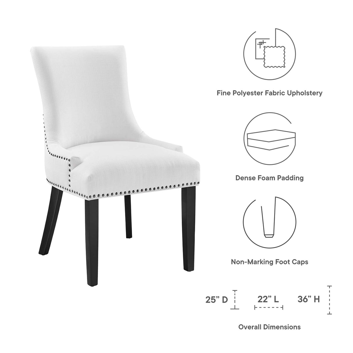 Marquis Fabric Dining Chair by Modway