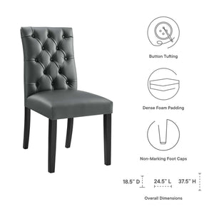 Duchess Button Tufted Vegan Leather Dining Chair by Modway