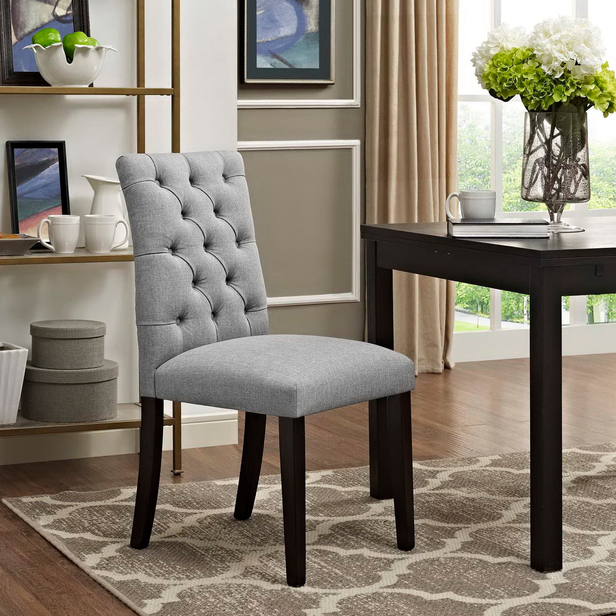 Duchess Button Tufted Fabric Dining Chair by Modway