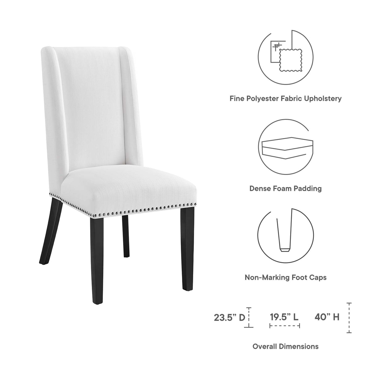 Baron Fabric Dining Chair by Modway