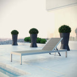 Shore Outdoor Patio Aluminum Rattan Chaise by Modway