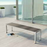 Shore Outdoor Patio Aluminum Bench by Modway