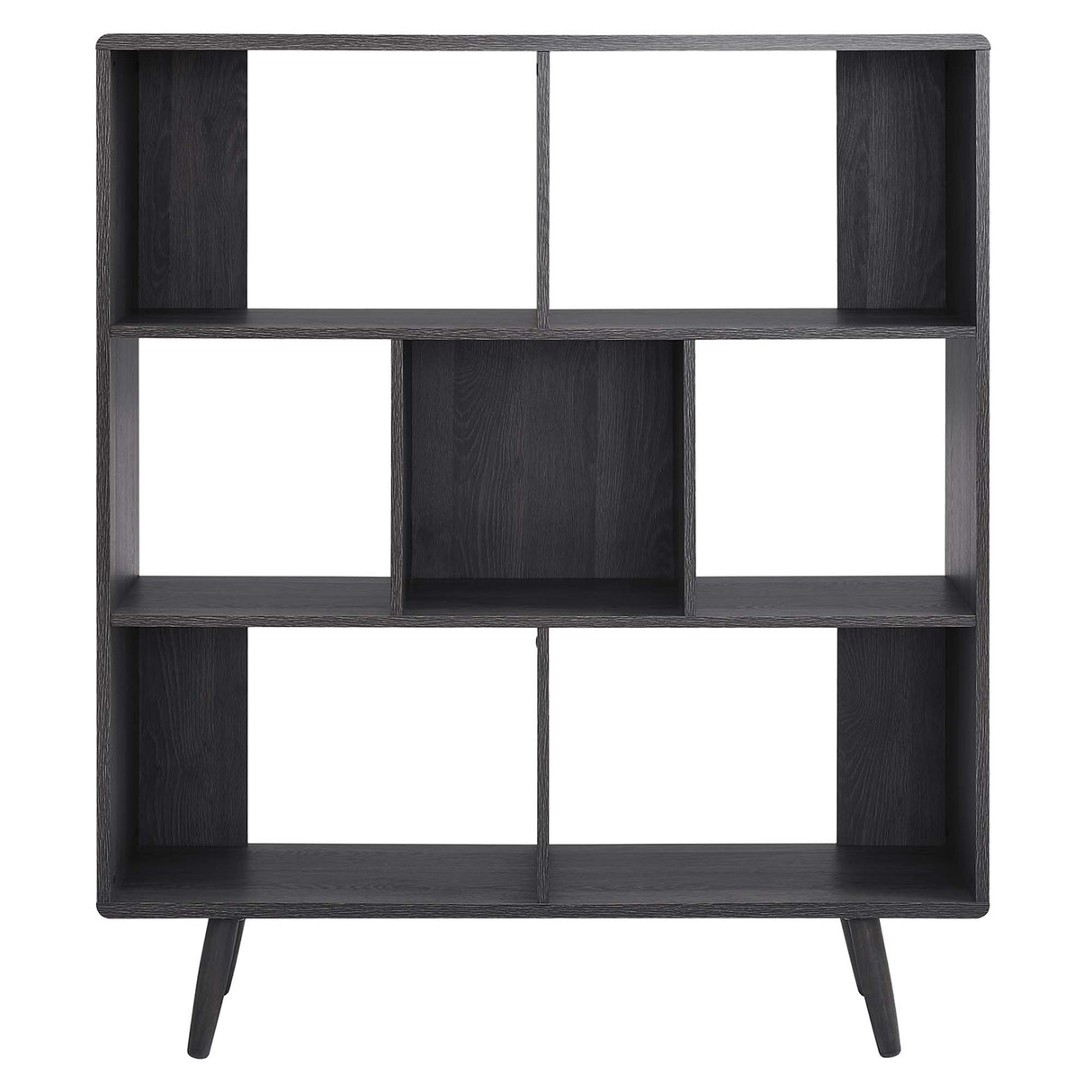 Transmit 7 Shelf Wood Grain Bookcase by Modway