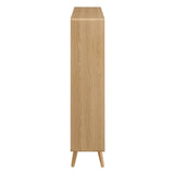 Transmit 7 Shelf Wood Grain Bookcase by Modway