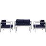 Shore 4 Piece Outdoor Patio Aluminum Sectional Sofa Set by Modway
