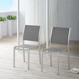 Shore Outdoor Patio Aluminum Side Chair Set of 2 by Modway