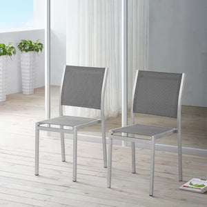 Shore Outdoor Patio Aluminum Side Chair Set of 2 by Modway