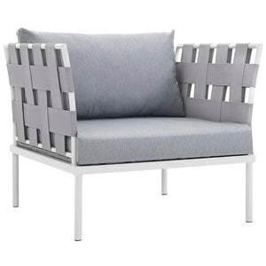 Harmony 5 Piece Outdoor Patio Aluminum Sectional Sofa Set by Modway