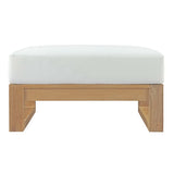 Upland Outdoor Patio Teak Ottoman by Modway