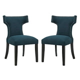 Curve Fabric Dining Side Chair Set of 2 by Modway