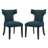 Curve Fabric Dining Side Chair Set of 2 by Modway