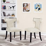 Curve Fabric Dining Side Chair Set of 2 by Modway