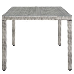 Aura 68" Outdoor Patio Wicker Rattan Dining Table by Modway