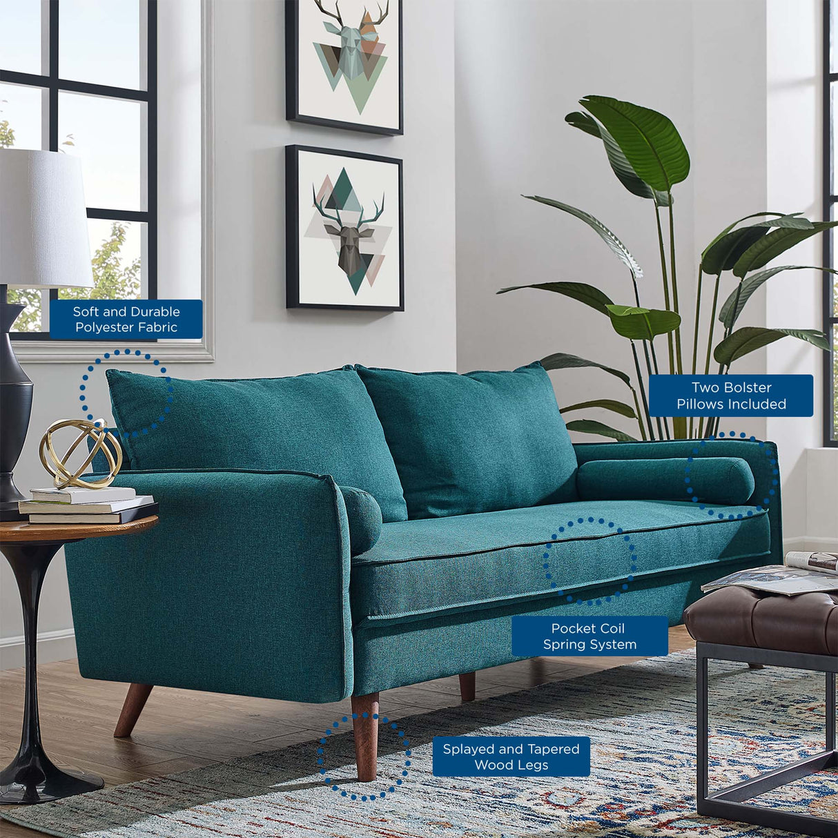 Revive Upholstered Fabric Sofa by Modway