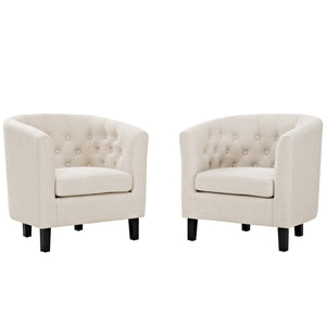 Prospect 2 Piece Upholstered Fabric Armchair Set by Modway