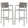Shore Outdoor Patio Aluminum Bar Stool Set of 2 by Modway