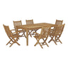 Marina 7 Piece Outdoor Patio Teak Dining Set by Modway
