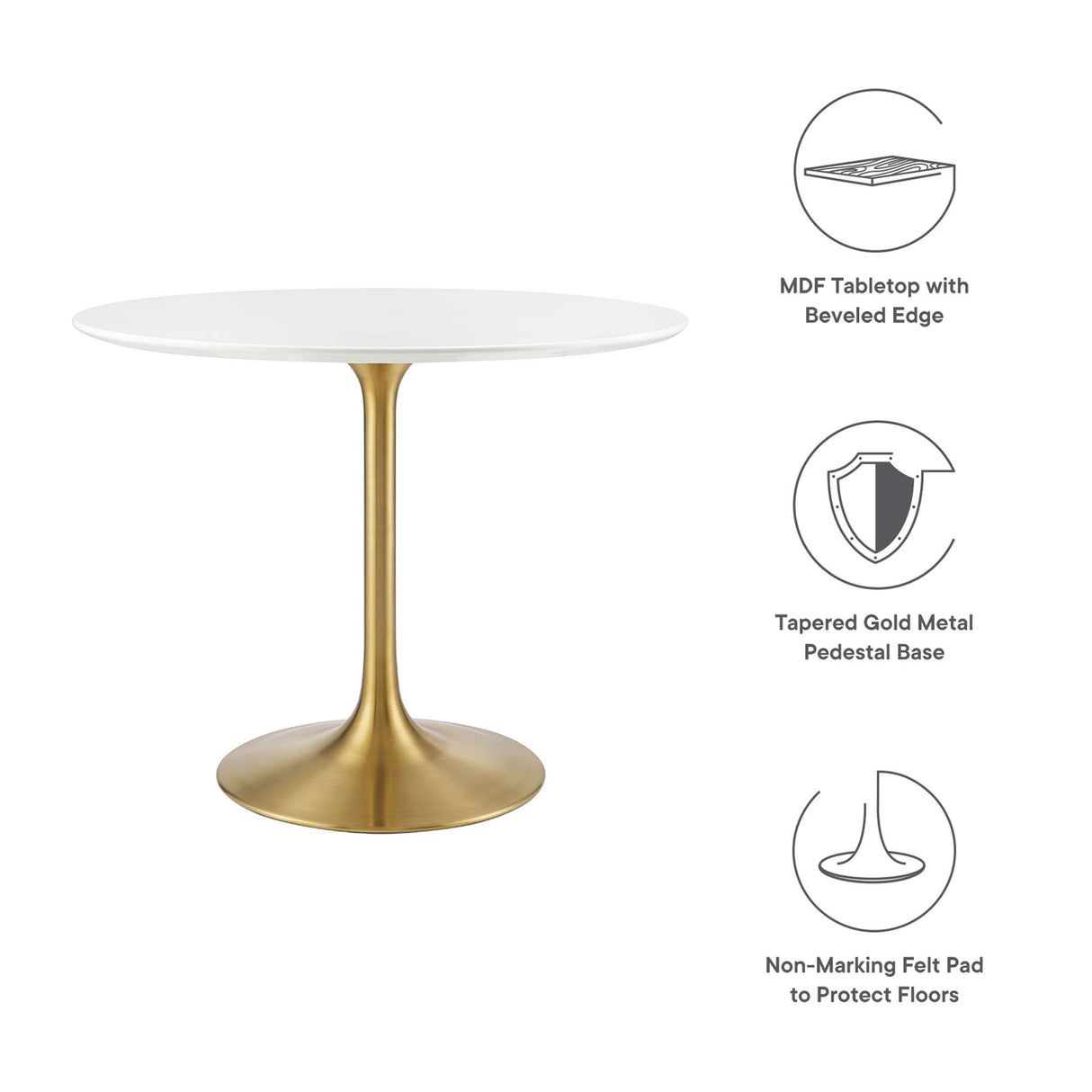 Lippa 36" Round Wood Dining Table by Modway