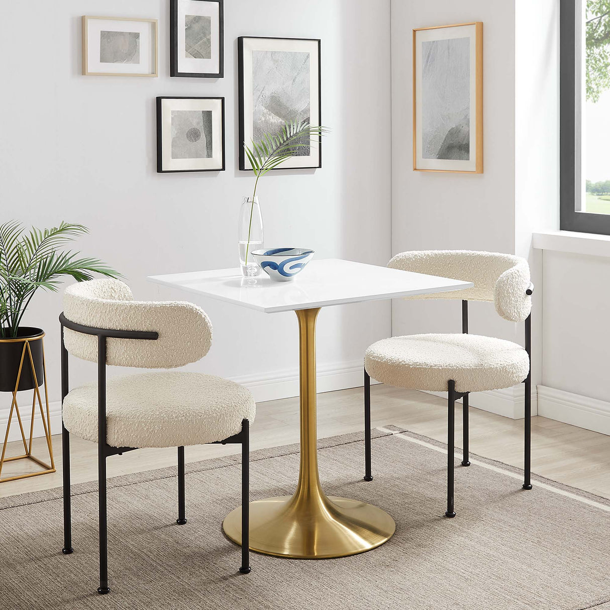 Lippa 28" Square Wood Dining Table by Modway