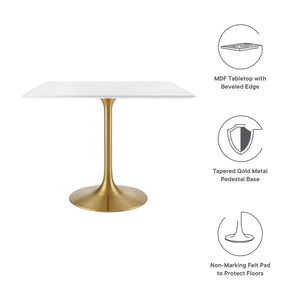 Lippa 36" Square Wood Dining Table by Modway