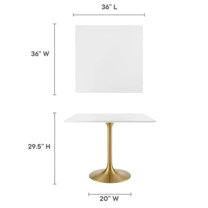 Lippa 36" Square Wood Dining Table by Modway