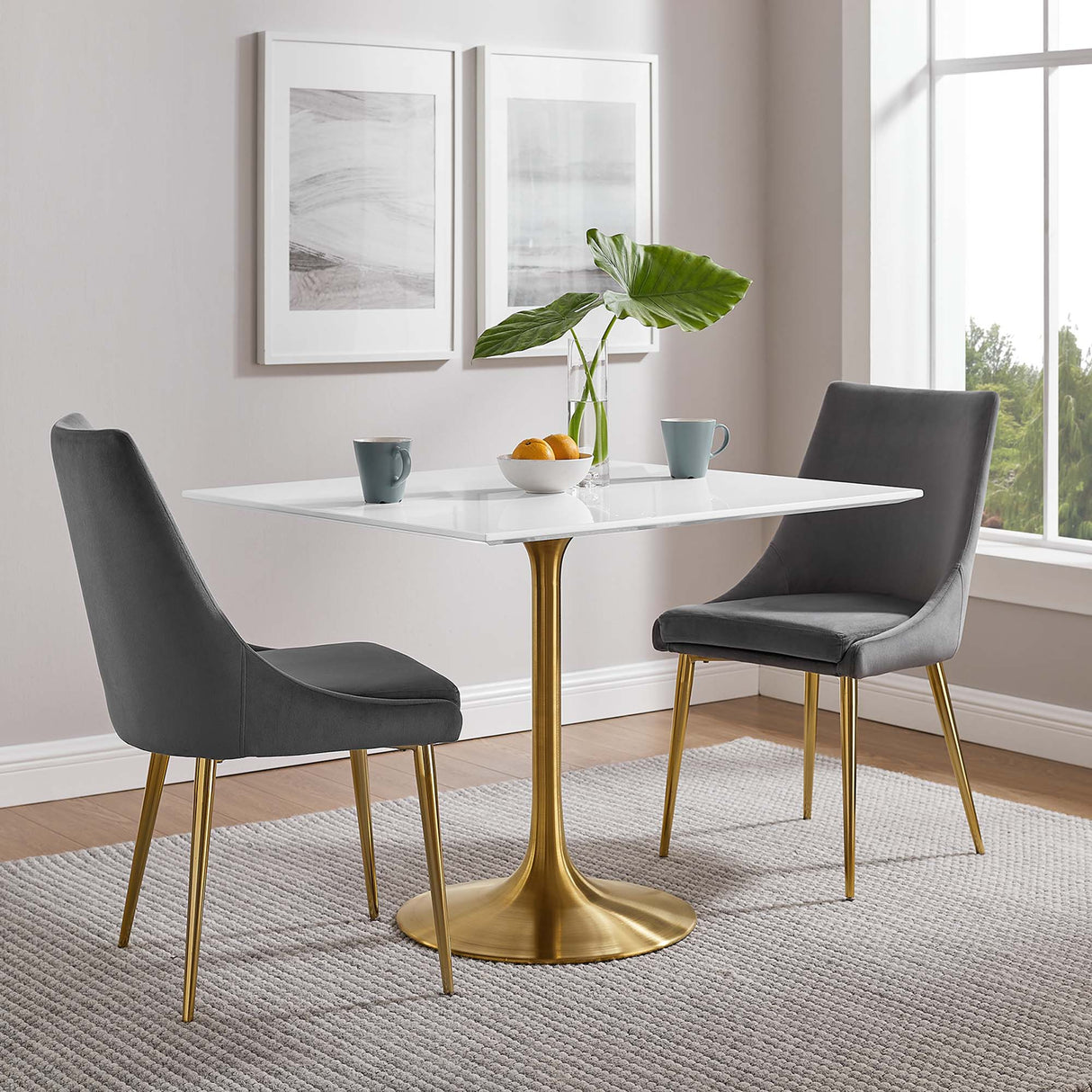 Lippa 36" Square Wood Dining Table by Modway