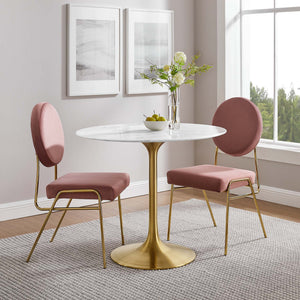 Lippa 36" Round Faux Marble Dining Table by Modway