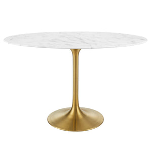 Lippa 48" Oval Faux Marble Dining Table by Modway