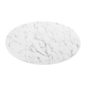 Lippa 48" Oval Faux Marble Dining Table by Modway