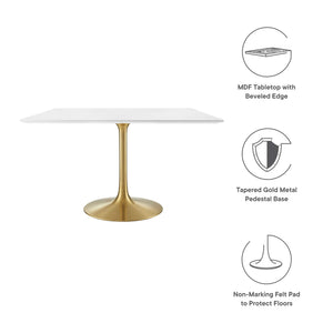 Lippa 48" Square Wood Dining Table by Modway