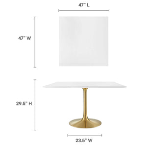 Lippa 48" Square Wood Dining Table by Modway