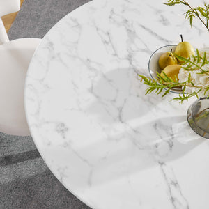 Lippa 40" Round Faux Marble Dining Table by Modway