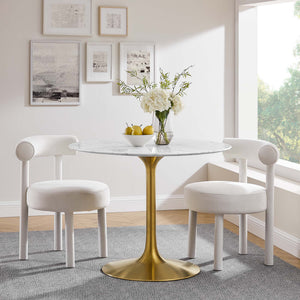 Lippa 40" Round Faux Marble Dining Table by Modway