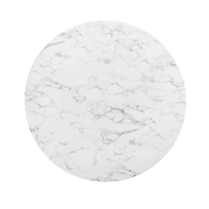 Lippa 48" Round Faux Marble Dining Table by Modway