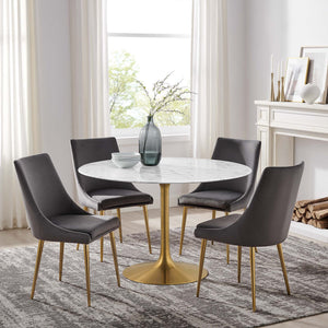 Lippa 48" Round Faux Marble Dining Table by Modway