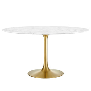 Lippa 54" Round Faux Marble Dining Table by Modway