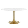 Lippa 54" Oval Faux Marble Dining Table by Modway