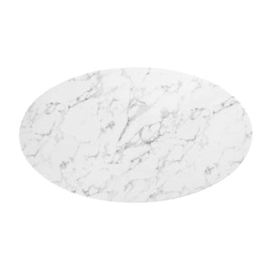Lippa 54" Oval Faux Marble Dining Table by Modway