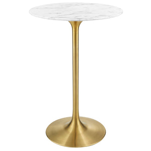 Lippa 28" Round Faux Marble Bar Table by Modway