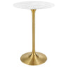 Lippa 28" Round Faux Marble Bar Table by Modway