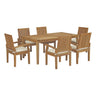 Marina 7 Piece Outdoor Patio Teak Dining Set by Modway