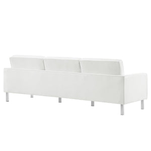 Loft Tufted Vegan Leather Sofa by Modway