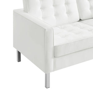 Loft Tufted Vegan Leather Loveseat by Modway