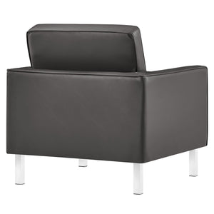 Loft Tufted Vegan Leather Armchair by Modway